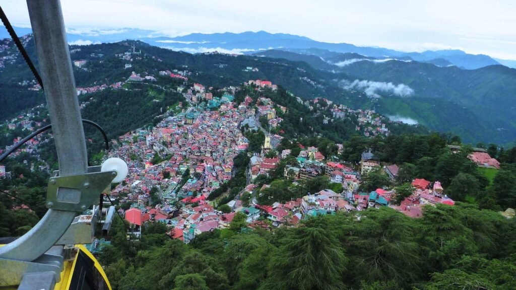 Shimla View from Jakhoo Ropeway Shimla in June