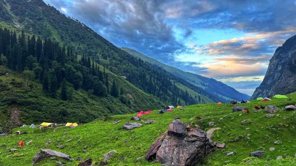 River crossing adventure on the Hampta Pass Trek in Himachal