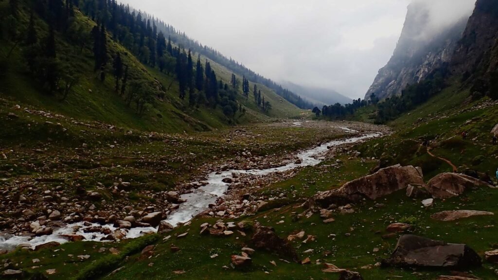 Scenic views of Shea Goru campsite during the Hampta Pass Trek