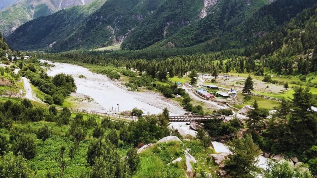 Peaceful landscape of Rakchham Village Kinnaur