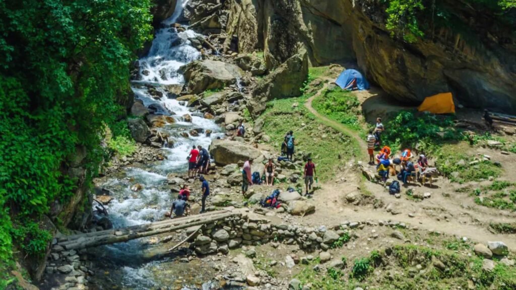 Waterfall on the way to Kheerganga Trek