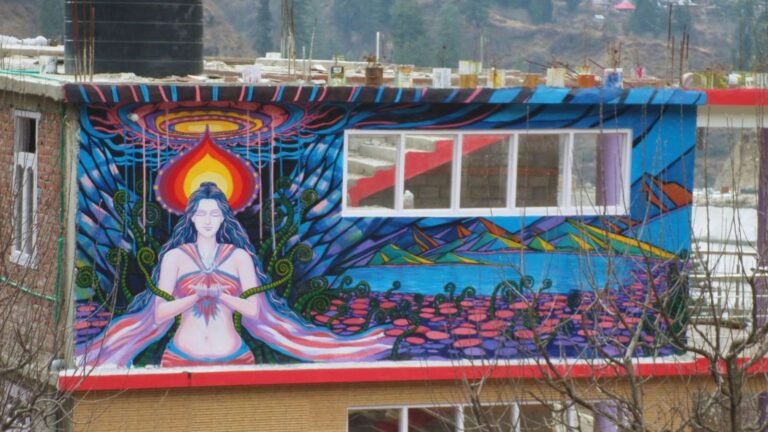 Beautiful Psychedelic landscape around Tosh Village in Kasol Himachal Pradesh