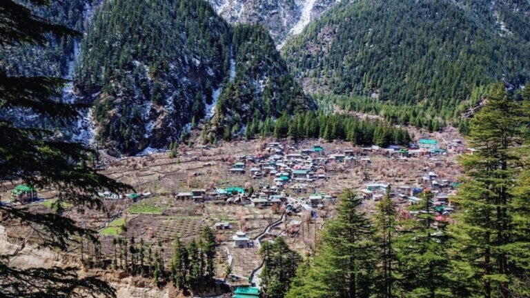 Scenic view of Sangla village in Kinnaur Himachal Pradesh