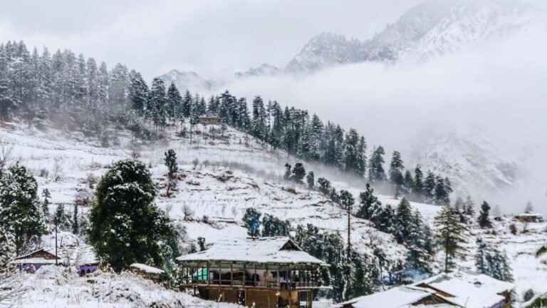 Shangarh during winter near Jibhi and Tirthan Valley